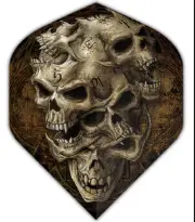 ALCHEMY Gestalkoff Skulls Dart Flights - 100 Micron 5 sets (15 flights) tracked