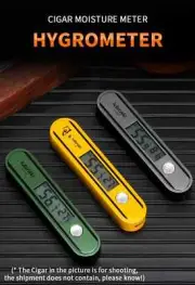 LUBINSKI Cigar Hygrometer Metal 2 Needles USB GRAY COL.