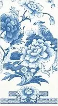Caspari Entertaining with Paper Guest Towels, Blue and White, 15-Pack