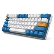 Royal Kludge RK61plus Tri-Mode RGB Hot Swap Keyboard (White with Blue Switch)