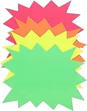 HONMEET Retail Store Tags 40pcs Fluorescent Burst Tags Blank Labels for Supermarket