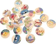 Milisten 24 Pcs Wooden Sea Animal Memory Matching Game for Kids Educational Ocean Animal Toys to Improve Concentration and Memory Skills for Toddlers