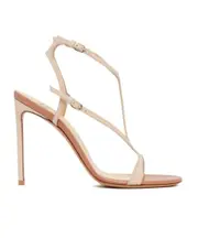 Francesco Russo T-Bar Strapped Sandals 40.5 Nude
