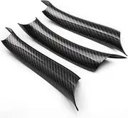 WENJTP 3Pcs Door Handle Cover Inferior Smooth,Interior Door Pull Handle Cover Compatible with BMW X5 Series F15/F85 (2014-2018), X6 Series F16/F86 (2015-2018) Carbon Fiber