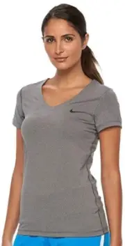 Nike Victory Baselayer Short Sleeve Dri-Fit Tee, 824399-091 GREY Medium