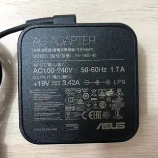 二手ASUS原廠 65W 變壓器 PA-1650-48/78 APD 65GD B 帶針接頭 充電器