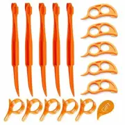Orange Citrus Peelers, Set of 15 Plastic Easy Slicer Cutte Peeler Remover