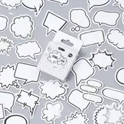 45pcs/pack Creative Black White Bubble Album Paper Label Stickers Crafts And Scrapbooking Decorative Sticker Cute Stationery