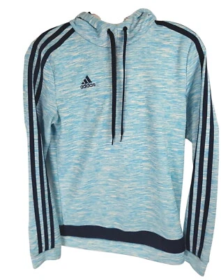 Adidas Climalite unisex Blue Hooded Sweatshirt S/P Lightweight Pullover retro