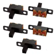 5Pcs 2 Position 3P SPDT Panel Mount Micro Slide Switch Latching Toggle Switch