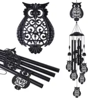 Owl Wind Chimes for Home, Patio, Backyard, Garden Owl Decor, Owl Wind Catcher