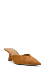 Steve Madden Mod Pointed Toe Mule Pump in Chestnut Suede at Nordstrom, Size 9