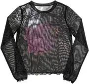 [Rock Off officially licensed products] James Brown Mr Dynamite Long Sleeve Mesh Crop Top XL