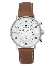 Zeppelin LZ129 Hindenburg Chronograph Brown Leather Strap Z80865N 50M Mens Watch