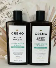2-Pack Cremo ~ Silver Water and Birch Moisturizing Body Wash for Men 16.9 fl oz