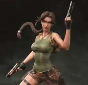Lara Fan Art Sculpture unpainted or fully Painted (Made on order) (Mature)