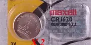 Lot 2 CR1620 Maxell Micro Lithium Cell, watch Battery, 3V, Coin, button battery