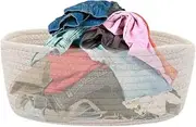 Dog Toy Basket - Cotton Rope Dog Toy Bin Woven Laundry Basket, Woven Basket, Storage Bin With Handles For Schools, Sundries, Clothes, Books, Documents