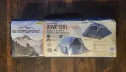 ADVENTURIDGE 4 MAN DOME TENT INSTANT TENT IDEAL FOR FESTIVALS Quick Setup!
