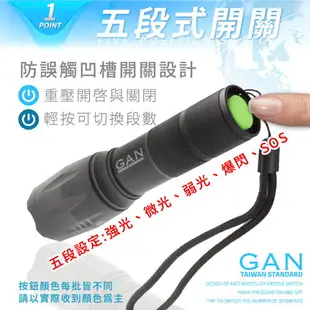 認證合格 強光手電筒 嚴選LG大廠牌電池 手電筒 CREE XML2 LED手電筒 伸縮變焦調光 颱風LED