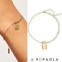 在飛比找環球Online優惠-PD PAOLA 西班牙時尚潮牌 金色鎖頭手鍊 細緻鑲鑽手鍊