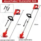 24V Cordless Grass Trimmer Lawn Electric Whipper Snipper Strimmer Tool+2 Battery