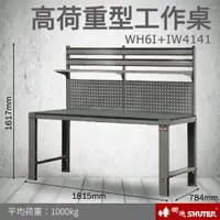 在飛比找樂天市場購物網優惠-【量販2台】樹德 重型鋼製工作桌 WH6I+IW4141 (