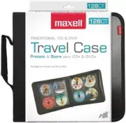 Maxell CD / DVD / Blu-Ray 128-Disc Travel Carry Case Storage Holder #190163 New