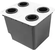 Yardwe Hydroponic Basket Culture Barrel Black 4-Hole Plastic Planting Basket Garden Supplies