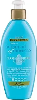 Ogx Flexible Control Shine + Hydrate Argan Oil Of Morocco Tame & Shine Cream For Frizzy Hair 177mL|hydrates hair, control fizz, flyaways & define strands