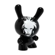 KIDROBOT x ANDY WARHOL FRIGHT WIG SELF-PORTRAIT 8" MASTERPIECE DUNNY - MONOCHROM