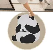 Panda Rug - Plush Rug for Kids’ Rooms, Round Panda Rug with Anti-Slip Backing | Washable Panda Rug for Bedrooms, Comfortable Plush Rug for Living Room and Cozy Spaces Decor for Homes