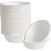 1000pcs Disposable Sugarcane Bagasse Round Bowls - 12cm - Bulk