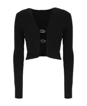 Heron Preston Open-Front Knitted Cardigan S,XL,XS,L,M Black