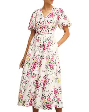 Hobbs London Taylor Linen Blend Dress