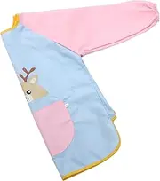 HONITANO Fun Boys and Girls Art Apron Waterproof Sleeved Bib for Cooking Baking Easy to Clean