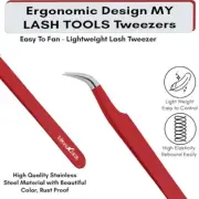 Micro Pointed Curved Tweezers - Stainless Steel Tool for Eyebrows & Lashes