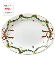 Royal Copenhagen Star Fluted Christmas Oval Platter with $28 Credit