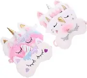 KOMBIUDA 6Pcs Cartoon Sleep Mask Multi Function Eye Cover for Travel Napping Soft Eye Patches Unicorn Design for Blocking Light Comforting Sleep