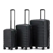 3pc Interstellar Trolley Travel Carry Suitcase Luggage Set 2.0 Black