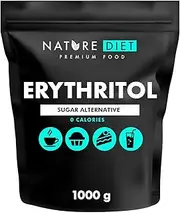 Nature Diet - Erythritol 2 x 1000 g Natural Sweetener Zero Calories Sugar Replacement Sugar Substitute