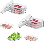 HHWRT Deli Meat Container for Fridge, Lunch Meat Containers, Meal Prep Containers, Stackable Food Storage Boxes, Cold Cuts with Lids, Bacon Lunch Meats Container for Refrigerator (2Pcs)