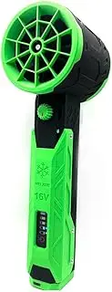 Justivana Turbo Jet Fan Car Violent Blower 64mm Brushless Motor 8000mAh Thrust 1000G Industrial Duct Fan Car Cleaner,Black-Green