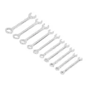 10x 72 Tooth Ratchet Wrench 15 Degree Open Double Head Combination Spanner Set 4