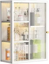 WuDLi No punching storage rack,bathroom floating shelf, Wall Mounted Toilet Cabinet, Ladies Cosmetics Rack, Can bear 20kg, gifts for friends (Color : White, Size : 40 * 15 * 56cm)