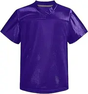 [Repawu] Youth Blank Football Jersey,Boy's Mesh Athletic Practice Footabll Shirts,Blank Footabll Jerseys for Kids S-XL