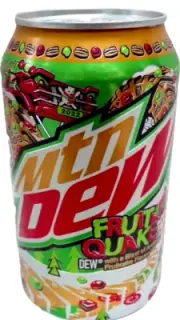 LIMITED ED MOUNTAIN MTN DEW FRUIT QUAKE CHRISTMAS DEW EMPTY CAN ONLY,NO SODA