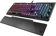 Roccat Vulcan 121 - Mechanical RGB Gaming Keyboard, Aimo LED Per-Key Lighting, Titan Switches, Durable Design (Aluminum Top Plate), Multimedia Wheel, Detachable Wrist Rest
