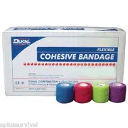 Individually Wrapped 1" Cohesive Elastic Bandage First Aid Triage Survival Kits