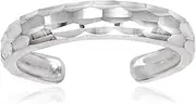 [JewelryWeb] 14k White Gold Adjustable Elegant Sparkle Cut Body Jewelry toe ring-toe ring for Women
